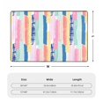 thumbnail image 7 of YFYANG 36"x24" Non-Slip Flannel Carpet Doormat, Living Room Bedroom Office Decorative Area Rugs, Indoor Watercolor Stripes Graffiti Floor Mats, 7 of 7