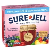 Sure-Jell Premium Fruit Pectin for Less or No Sugar Needed Recipes, 1.75 oz Box