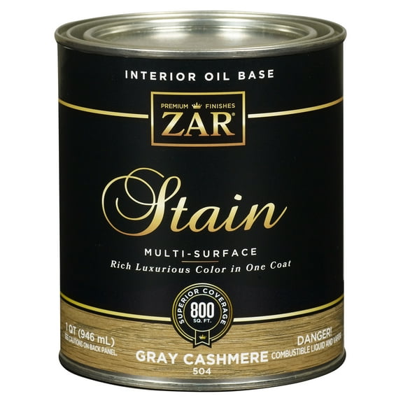 Zar 50412 1 Quart Gray Cashmere Interior Oil Base Stain