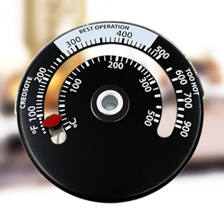 Magnetic Wood Stove Thermometer Fireplace Fan Stove Thermometer with Probe