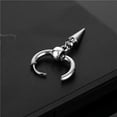 thumbnail image 5 of 1PC Stainless Steel Cross Arrow Earrings For Women Men Cool Punk Jewelry Piercing Circle Ear Buckle Dangle Earring Fashion Gifts, 5 of 9