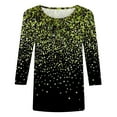 thumbnail image 5 of DPTALR Femmes Manches 3/4 Chemises Décontractées Chandail Tunique Ample Hauts Blouse à Imprimé, 5 of 5