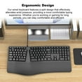 thumbnail image 1 of Ergonomic Keyboard Wired Keyboard K110 Arched Keyboard Curved Keys Padded Palm Rest Full Size Keyboard Expression Keys Business Office 110 Keys Black, 1 of 7