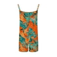 thumbnail image 4 of QATAINLAV Women Summer Casual Sleeveless Rompers Spaghetti Strap Shorts Overalls Fashion Boho Floral Outfits 2025 Jumpsuit with Pockets Multicolor L, 4 of 6