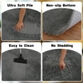 thumbnail image 7 of Socofuz Soft Dark Gray Rugs for Bedroom, 5x5ft Anti-Skid Durable Circle Modern Nursery Carpet for Home Decor, 7 of 7