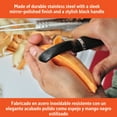 thumbnail image 4 of IMUSA Chef Stainless Steel Swivel Peeler, Black, 4 of 7