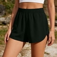 thumbnail image 7 of Hurxie Women's Sweat Shorts Cotton Curved Hem Workout Casual Relaxed Lounge Shorts with Pockets Black,S, 7 of 7