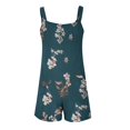 thumbnail image 4 of Puntoco Pantalones cortos casuales para mujer Pantalones cortos casuales con estampado de tirantes para mujer Pantalones cortos tipo mono con bolsillos, 4 of 5