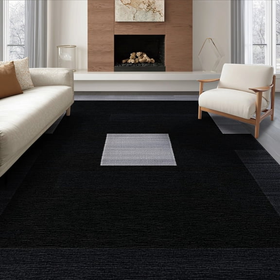 ODIKA 8'x10' Washable Area Rug Non-Shedding, Easy Care, Alfombras Minimalist Para Solid Subtle Interlocking Habitacion for King Size Bedroom Under Bed, Master Suite