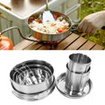 thumbnail image 1 of Camping Cooking Set, Folding Handle Camping Pot Set Space Saving 304 Stainless Steel 12 Pcs  for Outdoor, 1 of 7