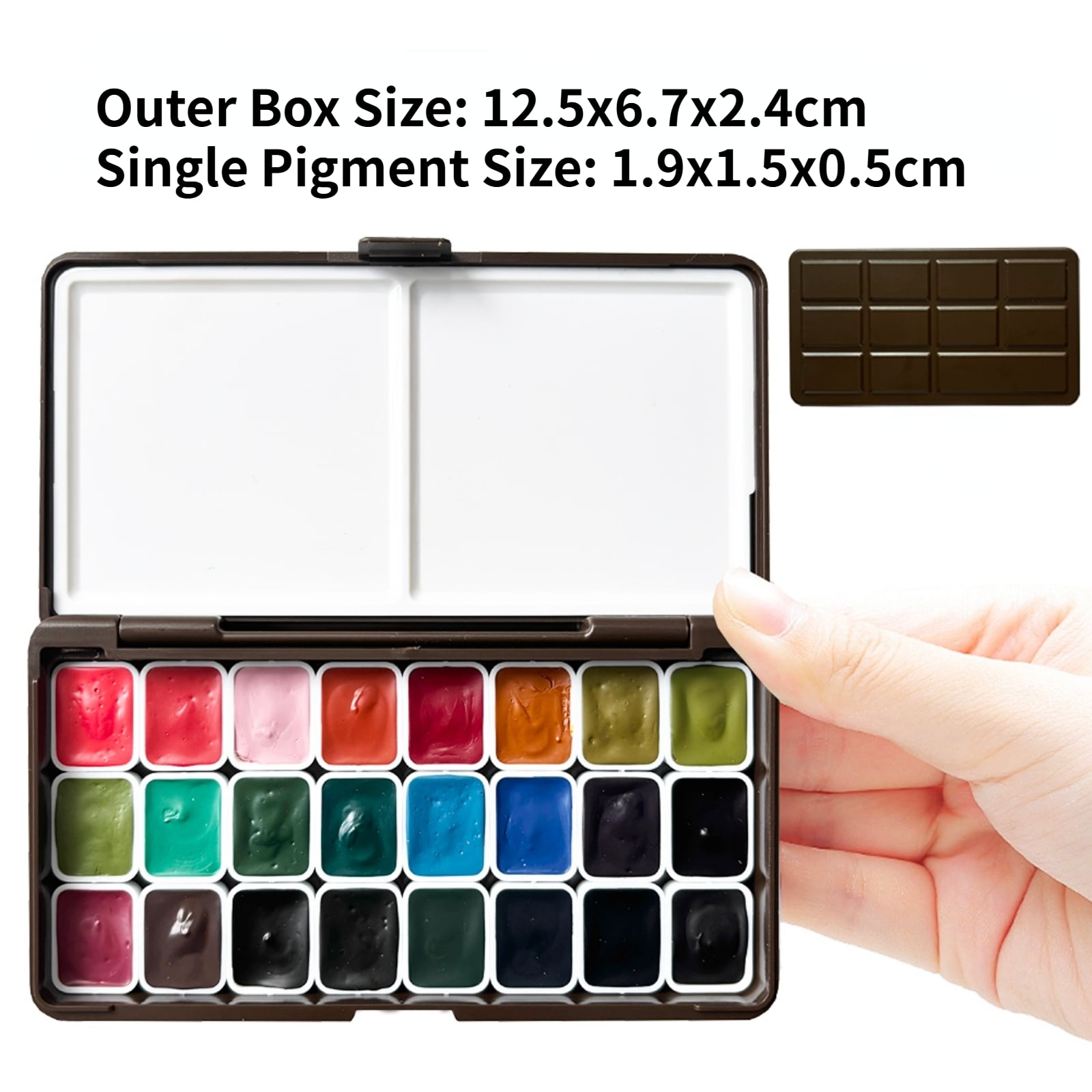 Holbein Artist's Watercolor 1ml,24 Colors Watercolor Paint Set in a Box for Students, Beginners Artists
