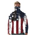thumbnail image 2 of Viluyesy Men's Printed Lightweight UV Protection Hoodie, Quick Dry Breathable Rash Guard Long Sleeve Shirt with Face Mask Navy L, 2 of 6