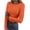 Orange, variant on Xihbxyly Long Sleeve Basic Tops for Women, Women's Ribbed Scoop Neck Slim Fitted T Shirts Basic Solid Long Sleeve Layering Tee Tops