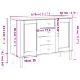 thumbnail image 4 of vidaXL Sideboard Senja Rattan Look White 112x40x80 cm Solid Wood Pine 0 Shelves, 4 of 5