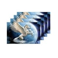thumbnail image 4 of MKHERT Abstract Animal Pegasus Unicorn Oil Painting Placemats Table Mats for Dining Room Kitchen Table Decoration 12x18 inch,Set of 4, 4 of 4