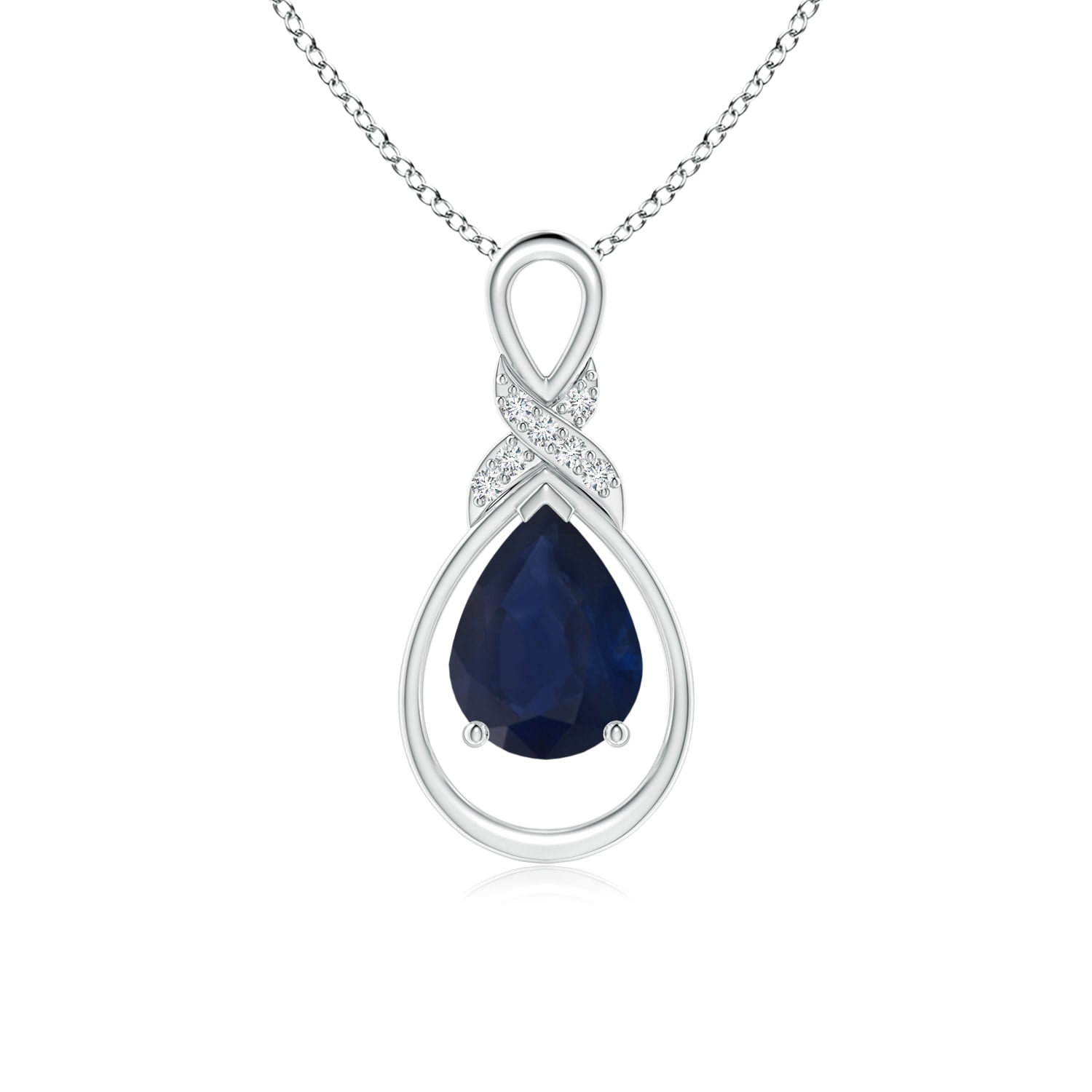 blue sapphire infinity necklace