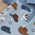 thumbnail image 3 of Baby Boys Outfits Short Sleeve Cartoon Hat Print T Shirt Tops Shorts Gentleman Set Kids Clothes Blue 12 Months-18 Months, 3 of 7