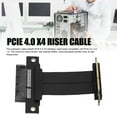 thumbnail image 3 of PCIE 4.0 X4 Extender Riser Cable, High Speed Flexible Right Angle PCIE Port GPU Graphic Card Extension Cable, Male 90 Degree to Female 180 Degree 8Gbps Gen 4 GPU Extension Cable, 3 of 7