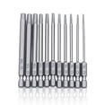 thumbnail image 1 of Riwesomey Juego de 11 puntas de destornillador, herramientas de atornillado con mango Hexagonal, aleación de acero Torx, carpintería, mano de reparación Herramientas eléctricas 100 mm Riwesomey TO001011-02, 1 of 6