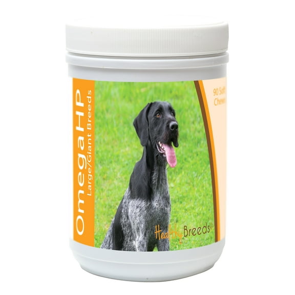 Healthy Breeds German Wirehaired Pointer Omega HP Fatty Acid Skin and Coat Support Soft Chews