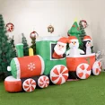thumbnail image 2 of Tren gigante inflable, juguetes para decoración navideña al aire libre, Papá Noel inflable con LED, muñeco de nieve, árbol de Navidad para jardín, decoración de Año Nuevo, 2 of 5