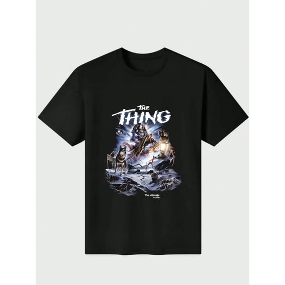 John Carpenter The Thing Movie Casual Digital Print 220g Pure Heavy 100% Cotton T Shirt 100% Cotton