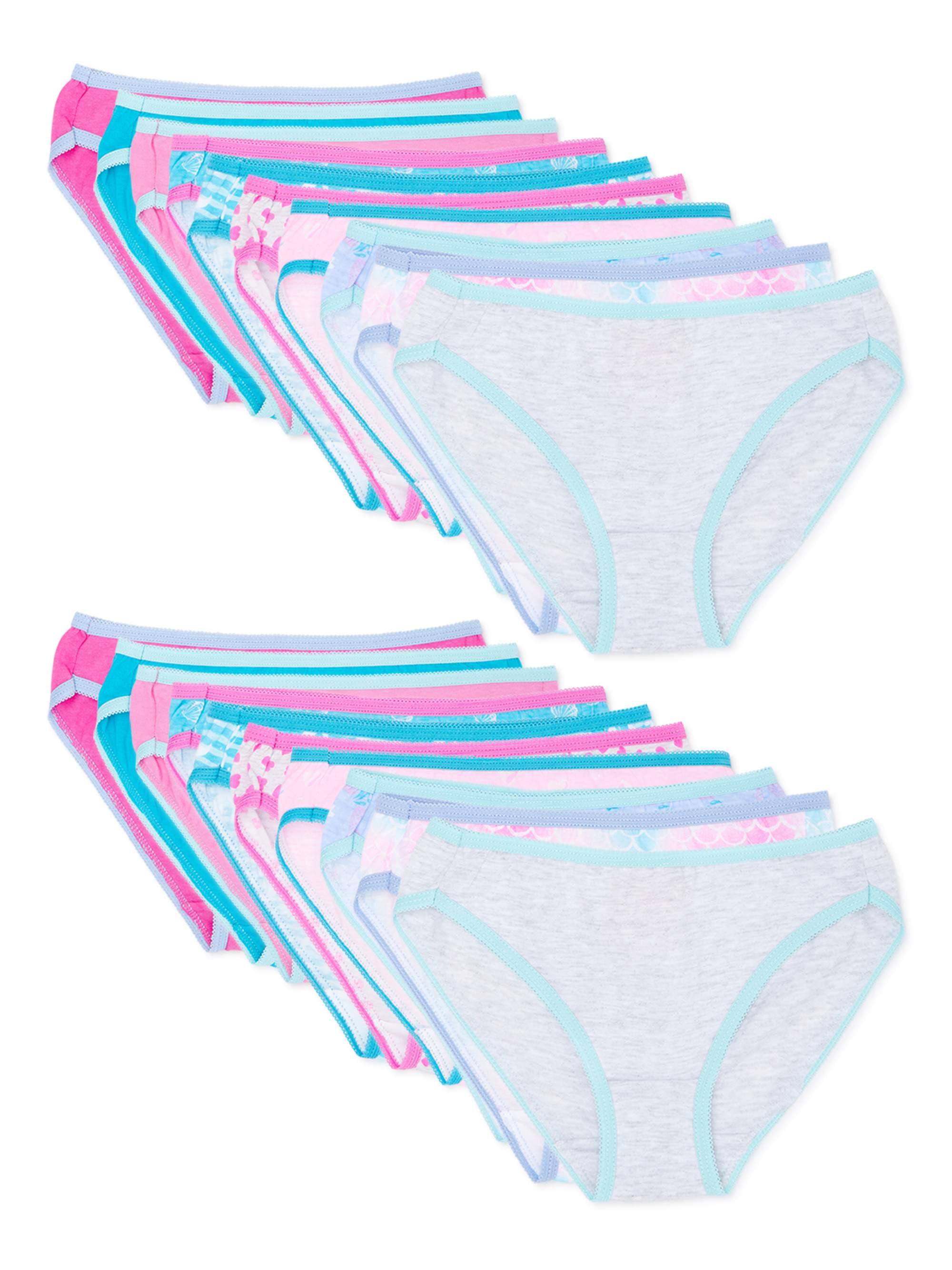 chili peppers Chili Peppers Girls Mermaid Bikini Underwear, 20Pack