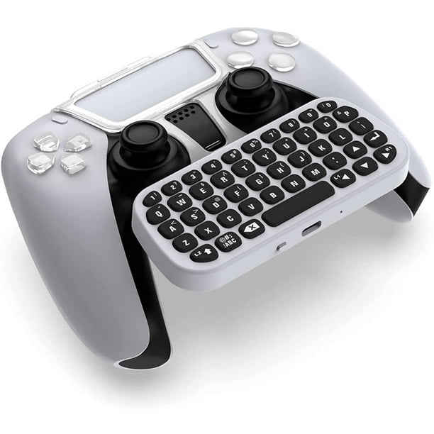 Wireless Controller Keyboard for PS5 Controller Bluetooth 3.0 Mini Portable Gamepad Chatpad Compatible with PS5 Controller