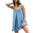 thumbnail image 1 of Birdeem Robes pour Femmes Mode Décontractée Confort Couleur Unie Sans Manches Camis Robe, 1 of 12