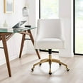 thumbnail image 7 of Modway Discern Modern Performance Velvet Swivel Office Chair in White, 7 of 7