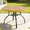 wood, variant on Round Faux Wood Slat Patio Table 41" With Umbrella Hole, Realistic Wood Grain Top + Matte Black High-quality Iron Legs, Rust-resistant Outdoor Dining Table For Garden Patio Balcony