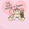 thumbnail image 2 of CafePress - My Heart Belongs To Papaw GIR Body Suit - Long Sleeve Cotton Baby Bodysuit, 2 of 4