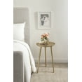 thumbnail image 7 of Kate and Laurel Alessia Modern Round Metal Side Table, 15 x 15 x 22, Gold, Decorative Glam Cast Aluminum End Table with Deckled Edge for Bedroom Nightstand or Living Room Accent, 7 of 7