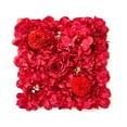 thumbnail image 2 of Flower Wall Decor Verdsylv 1 Panel 3D Artificial Rose Flower Wall Decor 15X15 Inch, Faux Floral Diy Panel for Wedding Party Photo Backdrop Home Decoration, Wedding Backdrop Flowers, Red, 2 of 4