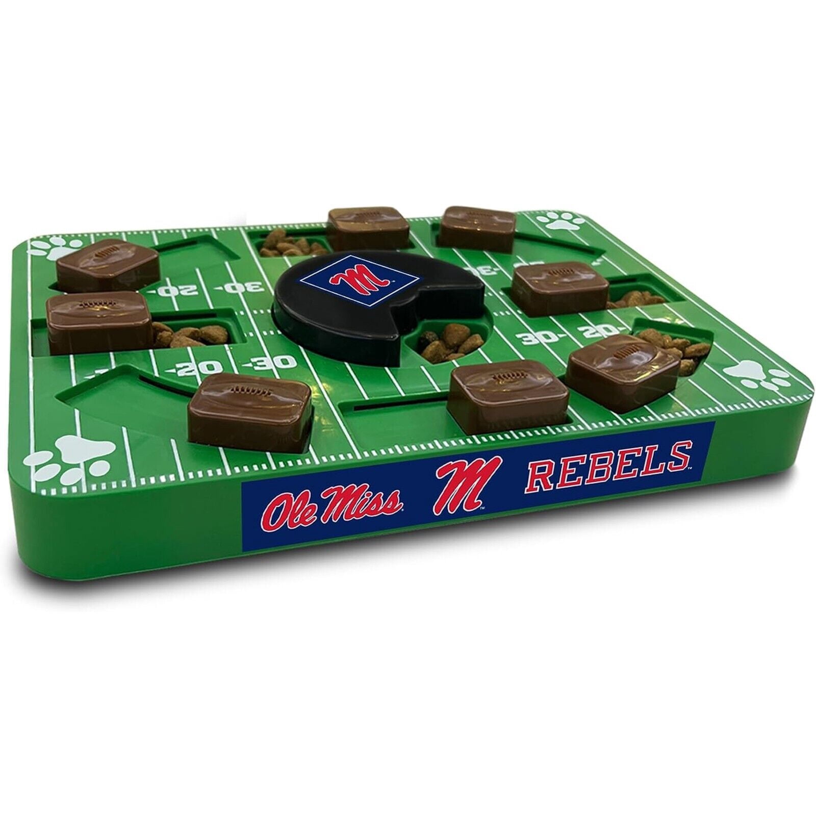 Pets First NCAA Mississippi Rebels Puzzle Toy, Puzzle Treat Dog Toy, Interactive Dog Treat Toy, Dog Puzzle Feeding Slow Toy