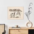 thumbnail image 6 of Picia Cows On The Farm Pattern Decorative Picture – Unique Wall Art, Modern Canvas Print for Trendy Interiors (Horizontal), 6 of 6