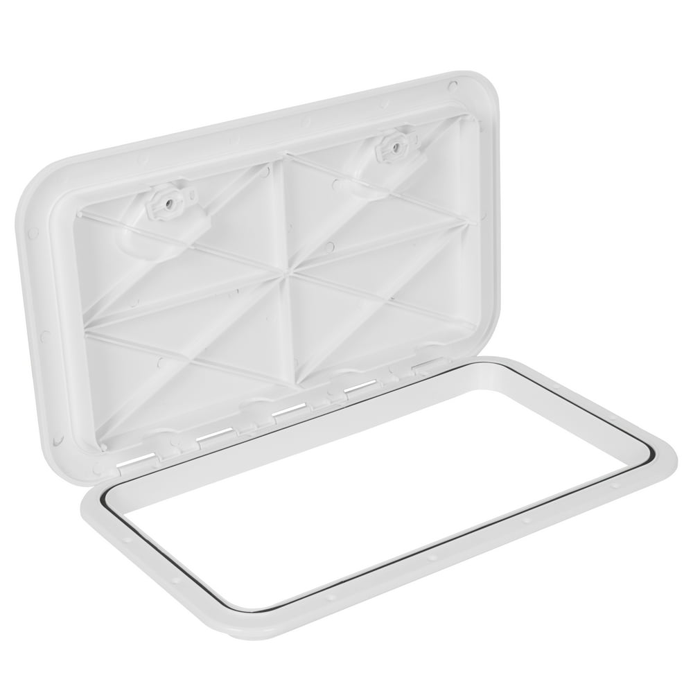 White ABS Marine Boat Deck Access Hatch & Lid 24" Length X 14" Width