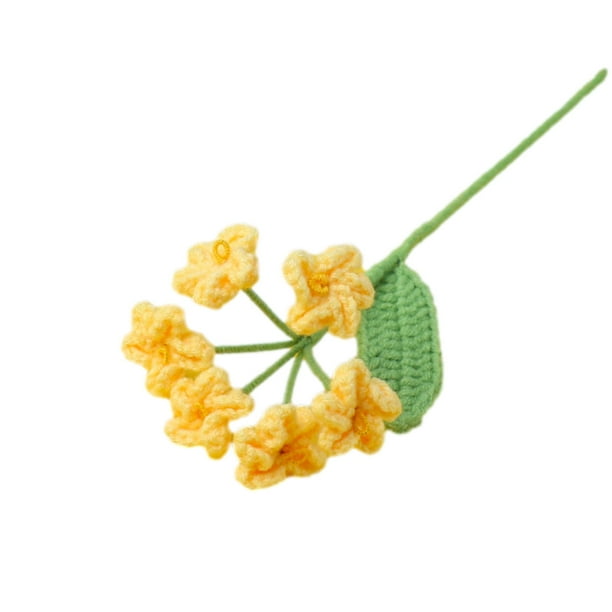 Flores para la Decoración Ramo Hecho a Mano Simulación Fresca Pequeña, Tejido de Ganchillo Leche Hilo de Algodón Flor para la Oficina Jardín Regalo de Decoración Del Hogar