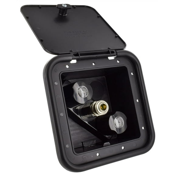 Valterra PF247701 Two Handle Spray-Away Hot and Cold Outlet Box - Black