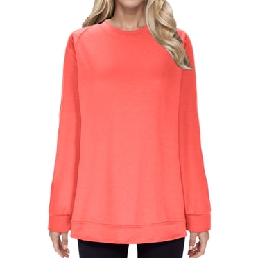 PNTUTB Sweatshirt for Women Crewneck Long Sleeve Tops Casual Solid Color Loose Hoodless Pullover Clothes