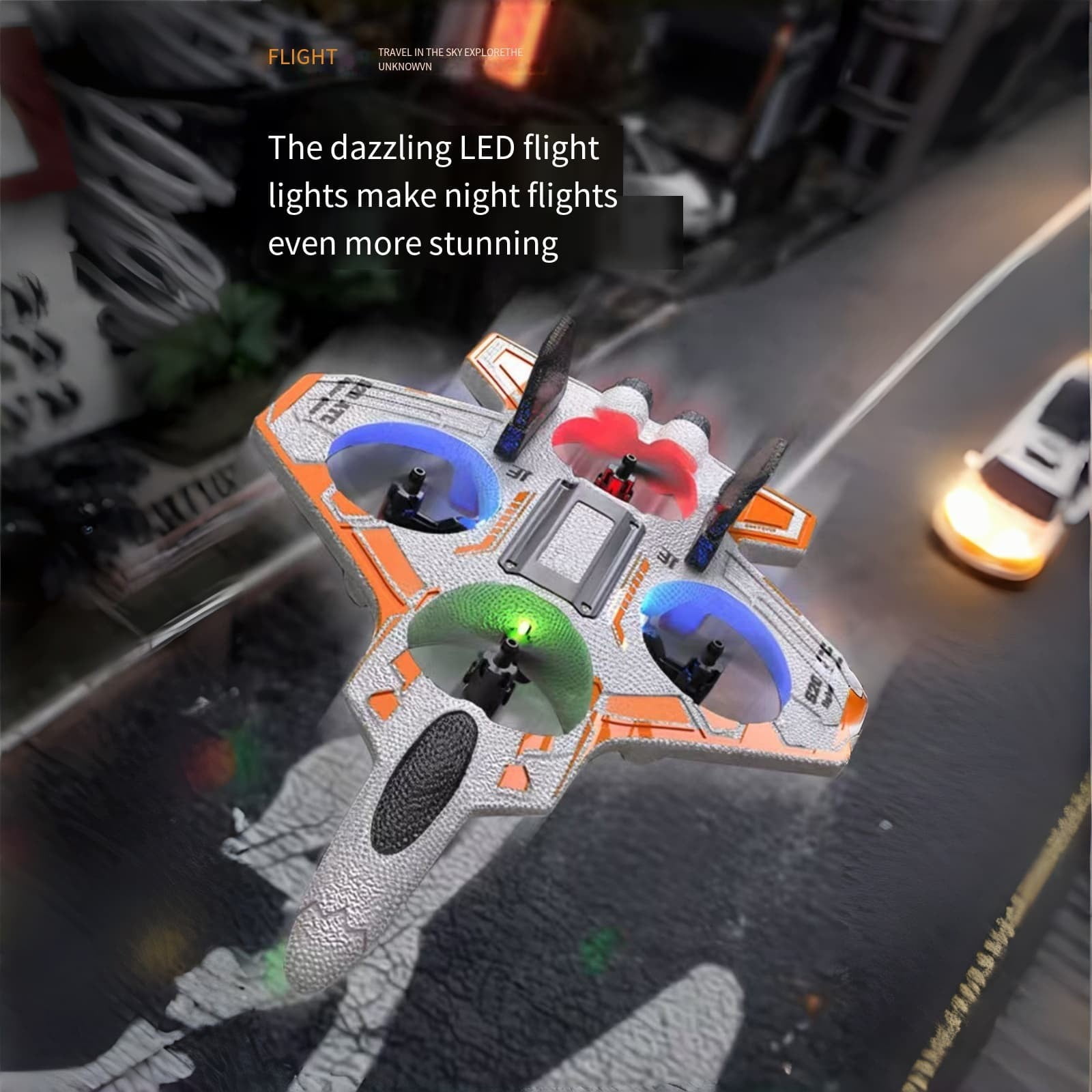 fsxdhpcsgfc Remote Control For Kids 2.4 Foam RC Airplanes Helicopter Quadcopter With Auto Hovering 360° Flip Sensing Stunt Roll Cool Light 2 Battery For 8+ Kids Boys 5 Cm 8 X 24 X 18 Cm 25cm RC Super