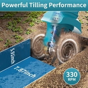 FOUKUS Cordless Electric Tiller Cultivator – Lightweight Foldable Garden Tool with Dual Battery Power, Adjustable Handle – Ideal Rotary Cultivator for Lawn, Gardening, Small Gardens