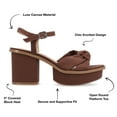 thumbnail image 2 of Journee Collection Womens Garner Knit Inset Platform Block Heel Sandals, 2 of 6