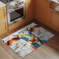 thumbnail image 3 of Rustic Colorful Cow Bathroom Rug Washable 2x3 Entryway Rug Non Slip Modern Oil Abstract Painting Animals Front Door Mat Low Pile Indoor Doormat Throw Floor Carpet for Kitchen Bedroom Entrance, 3 of 8