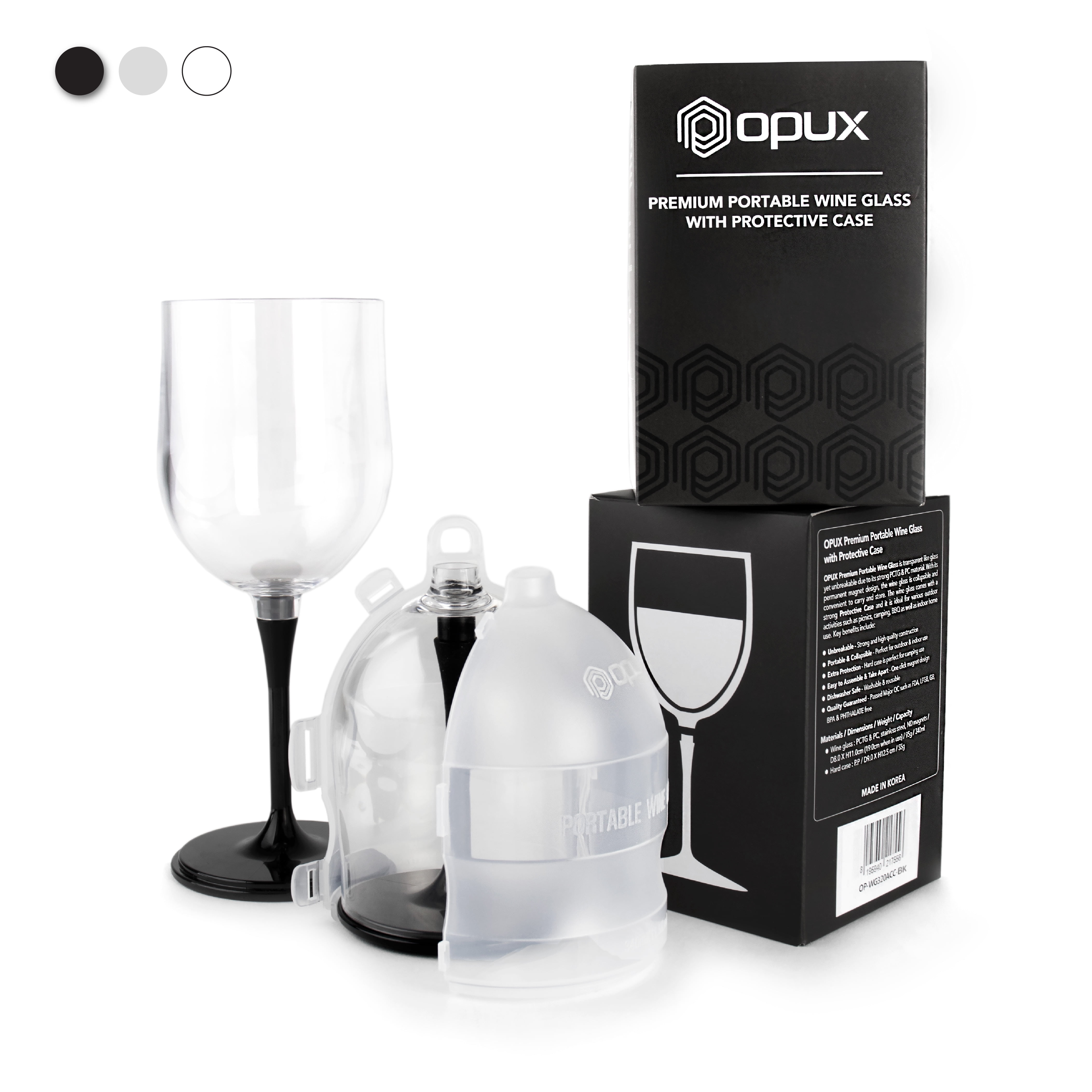 Premium Portable Wine Glass by OPUX Unbreakable, Collapsible, BPA