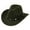 z1204b-Green, variant on AWZXDE Sparkly Star Kids Hat Cowboy Hat For Kids Western Party Festival Sun Outdoor Play For Girls And Boys Black