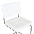 thumbnail image 2 of Breuer Chair Company Aurora Cushion Seat & Cushion Back Bauhaus Cantilever Side Chair w/ Chrome-Plated Steel Frame & Inca 01 White Vinyl (Artificial Leather), 2 of 16