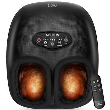 Snailax Shiatsu Foot Massager for Circulation up to size 13, Air Compression Foot Massager machine with Heat, Gifts