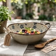 thumbnail image 6 of MYVIT Decorative Serving Bowl - 24oz Ceramic Soup Bowl with Handle Ramen Bowl for Salad,Pasta,Cereal,700ML Porcelain Stoneware Kitchen Dish, 6 of 8