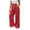 Red*Fall Savings, variant on Womens Wide Leg Sweatpants Side Snap Baggy Drawtring Track Pants with Pocket Black 2XL